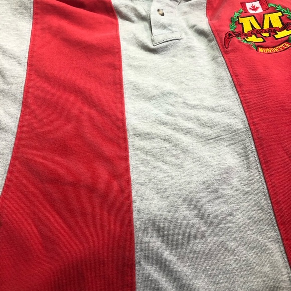 Vintage Mondttta Canadian Rugby Shirt Short Sleeve Mens Large - Picture 16 of 16
